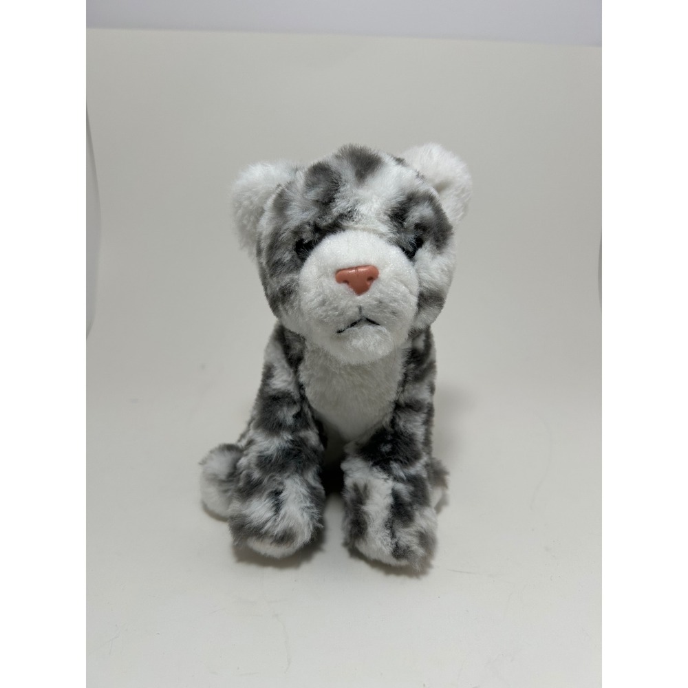WWF World Wide Fund Snow Leopard Cub‎ Plush Stuffed Animal Grey White Spotted 88